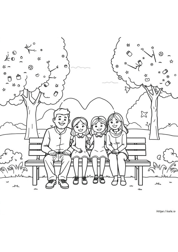 Disegno Da Colorare Per La Famiglia