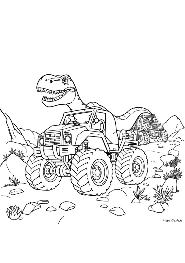 Kostenlose Dinotrux Ausmalbilder