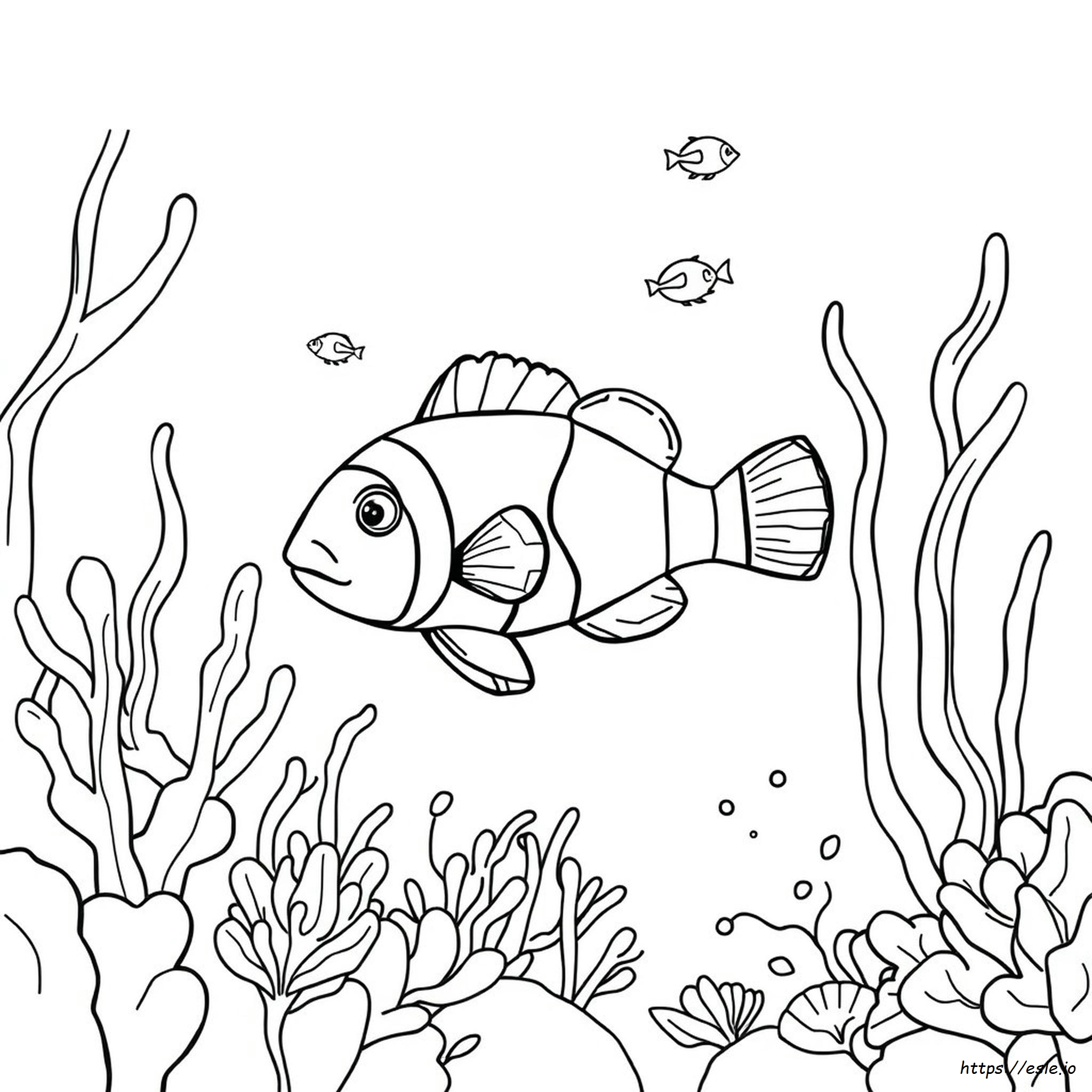 Clown Fish Coloring Page