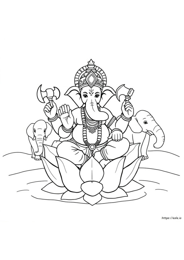 Lord Ganesha Coloring Pages