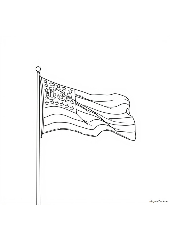 Amerikai Zászló Színező Oldal