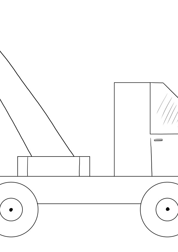 Pewarnaan sederhana truk pick-up gratis yang dapat dicetak untuk pecinta truk