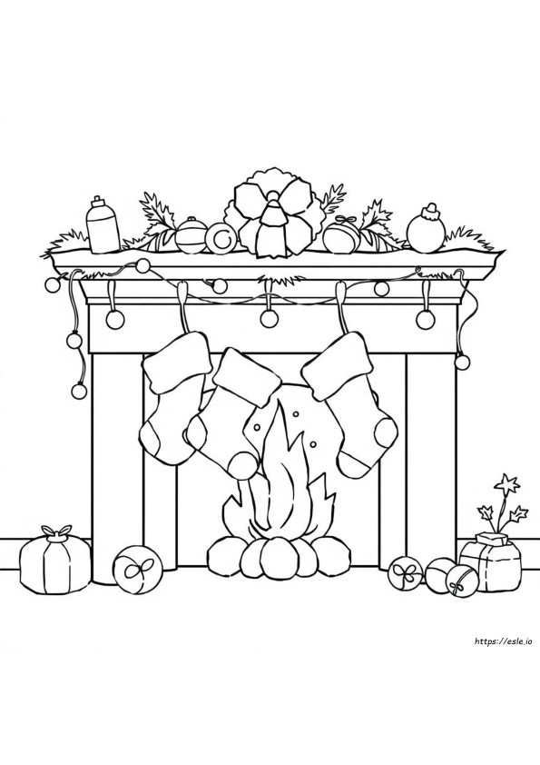 Cute Stocking Coloring Page
