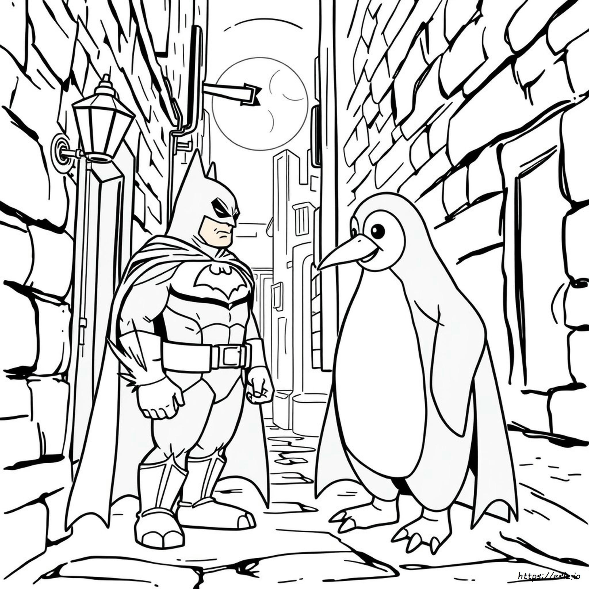Batman Penguin Coloring Pages