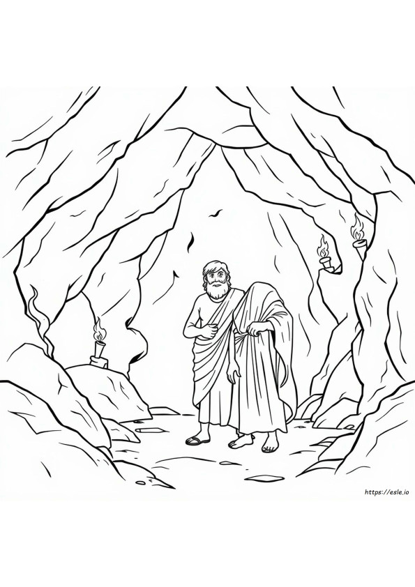 Davide E Saul Nella Caverna Disegni Da Colorare