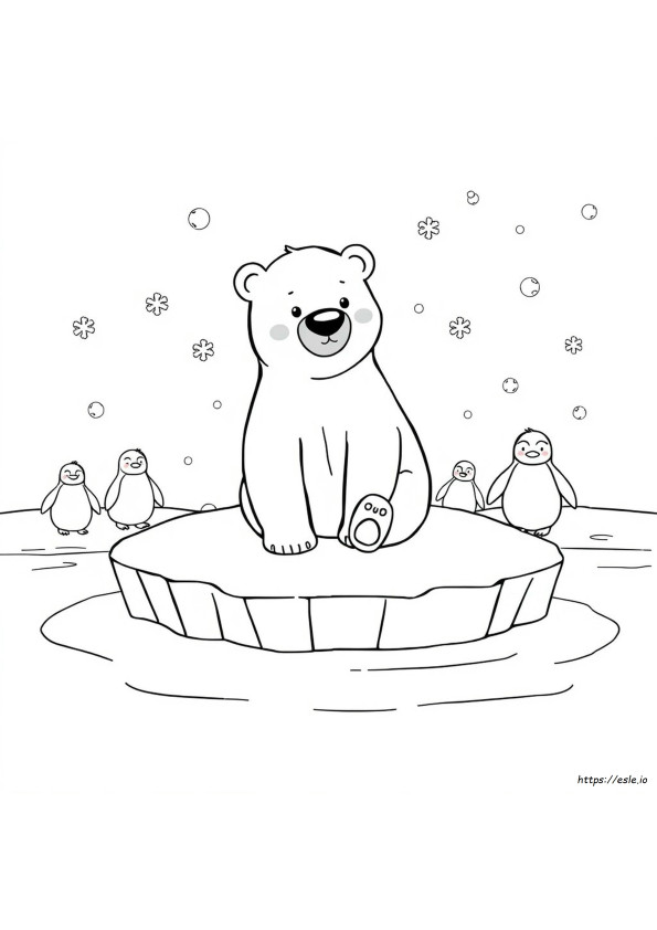 Cartoon Ijsbeer Kleurplaten