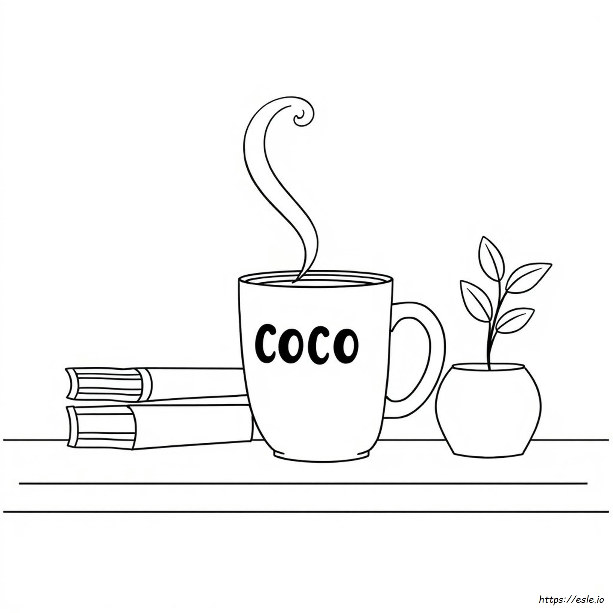 Cocoa Mug Coloring Page