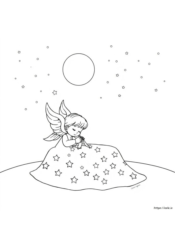 Easy Stitch And Angel Coloring Pages