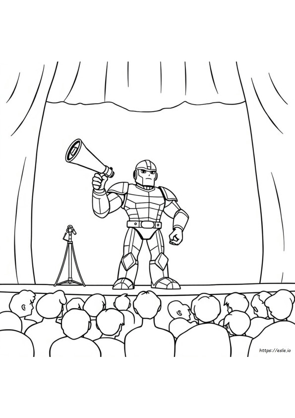 Speaker Titan Coloring Page
