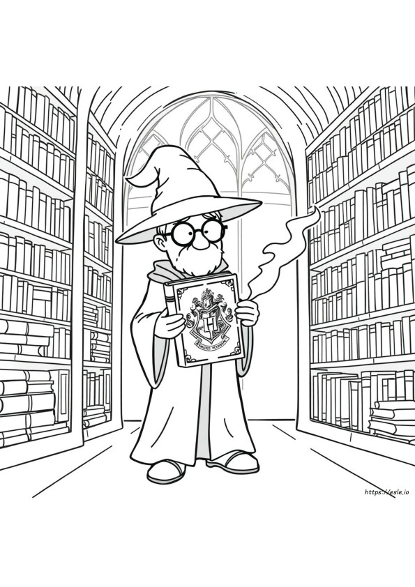 Harry Potter Bookmark Coloring Page