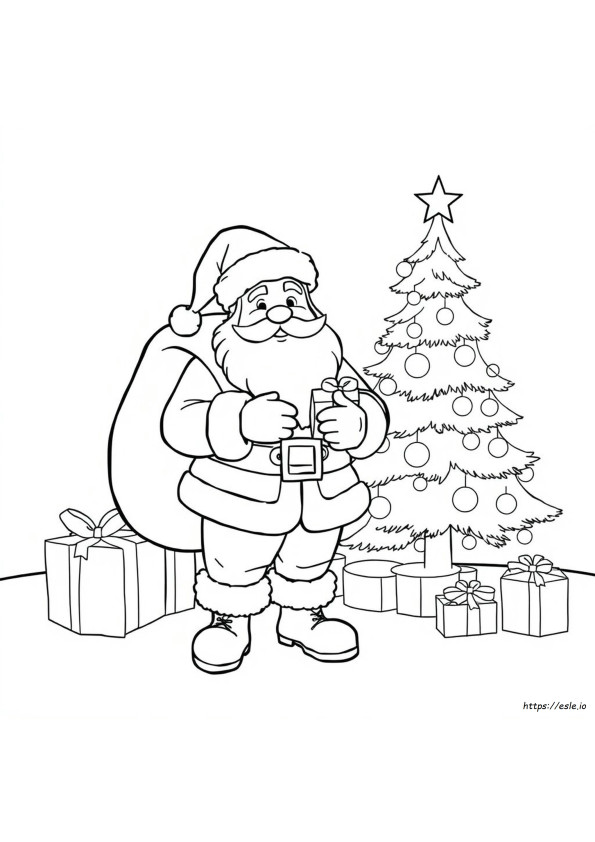 Weihnachtsmann Ausmalbild