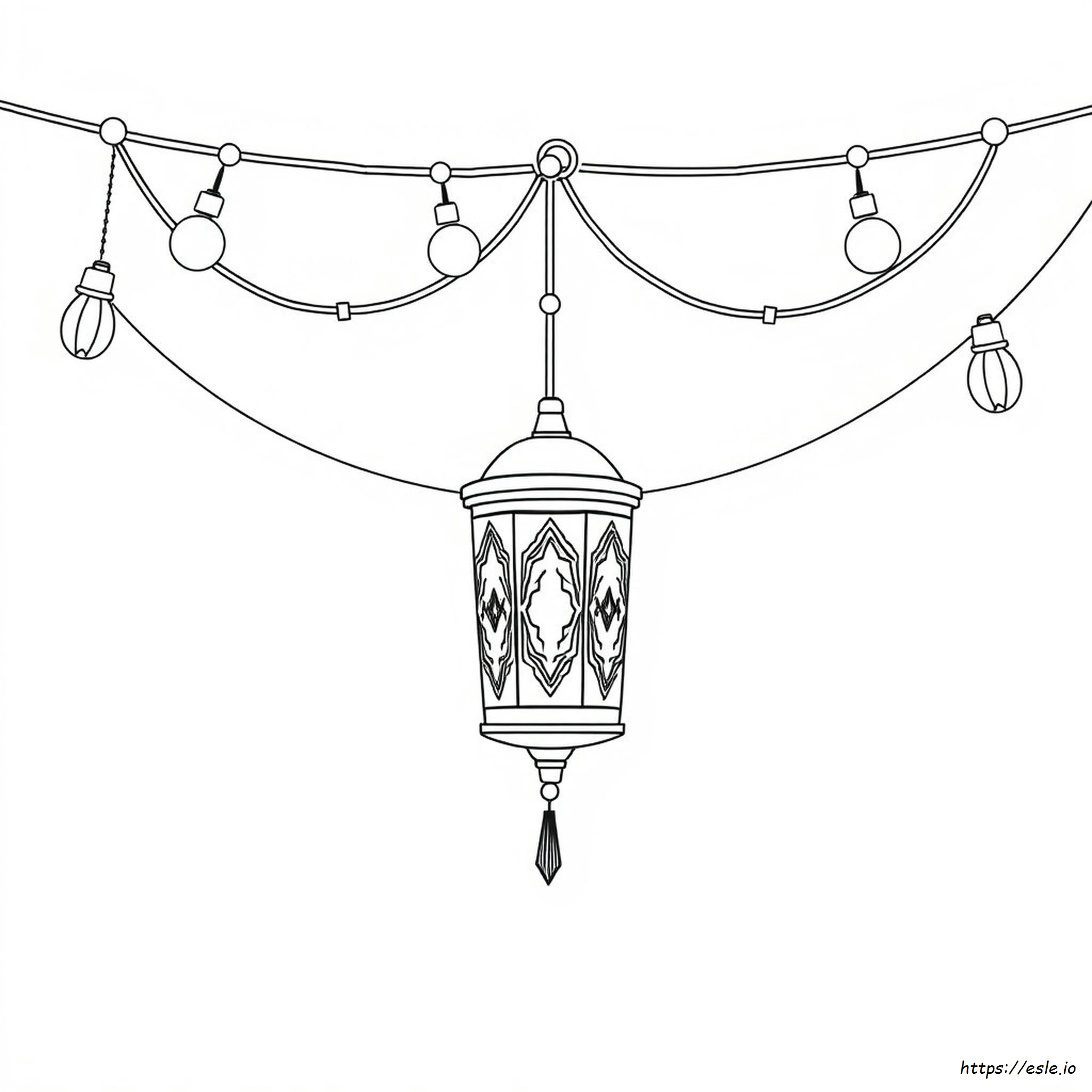 Ramadan Laterne Ausmalbild