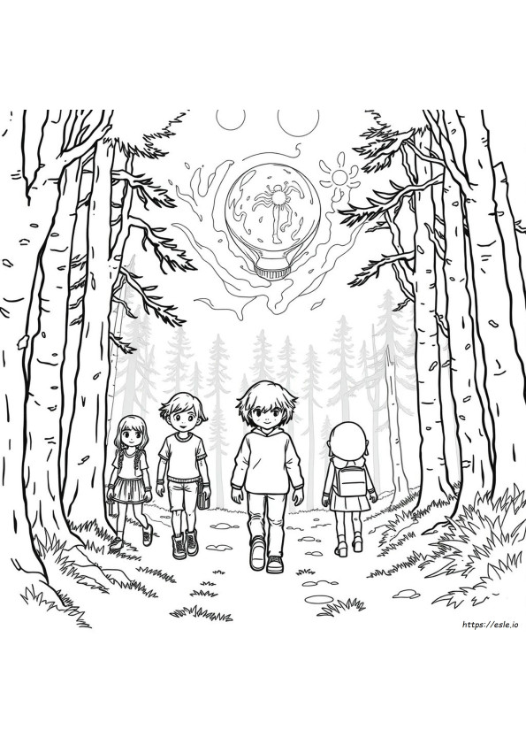 Stranger Things Coloring Pages Easy