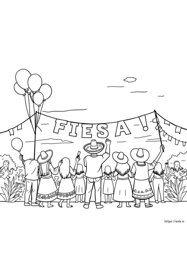 Ücretsiz Fiesta Boyama Sayfaları