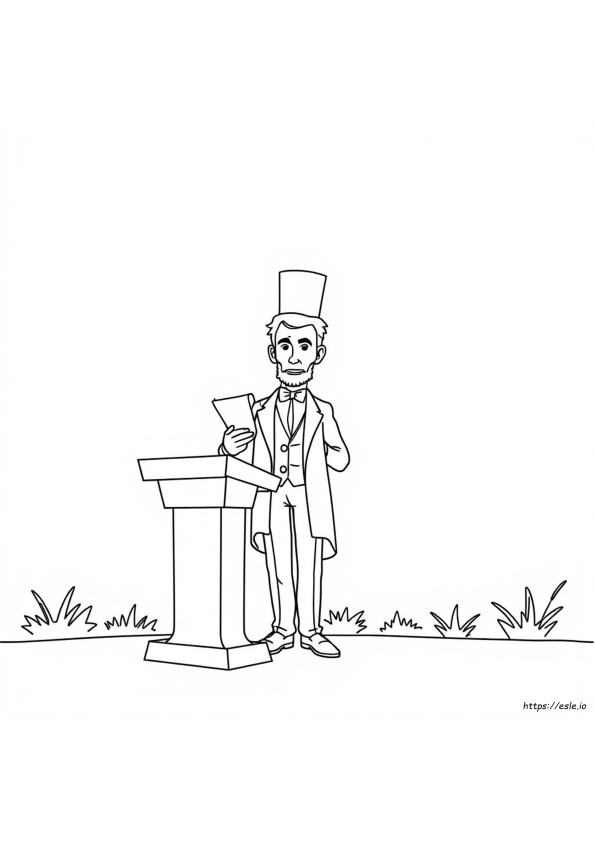 Disegni Da Colorare Di Abraham Lincoln
