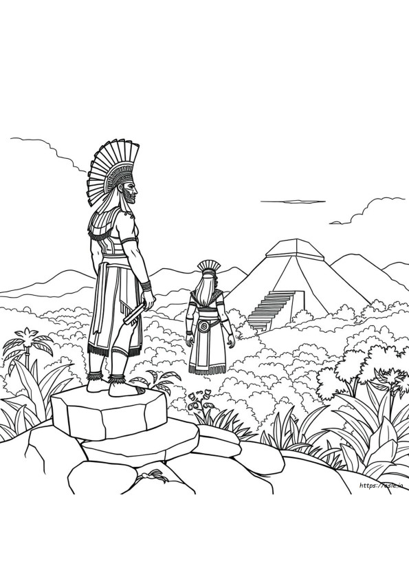 Aztec Coloring Pages For Adults