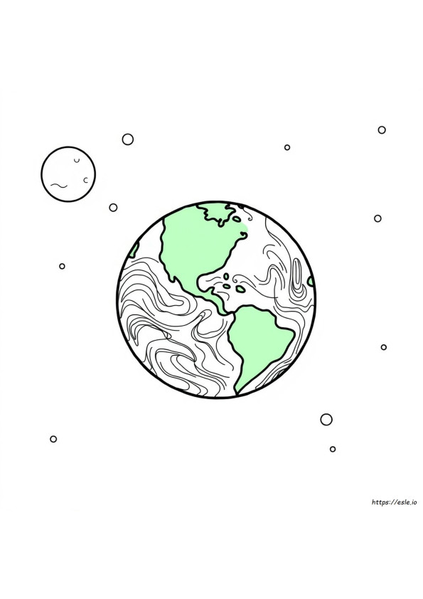 Coloring Pages Colorear Planeta Tierra Dibujo