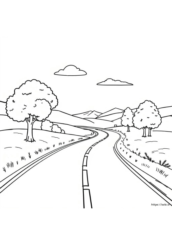 Straße Ausmalbild