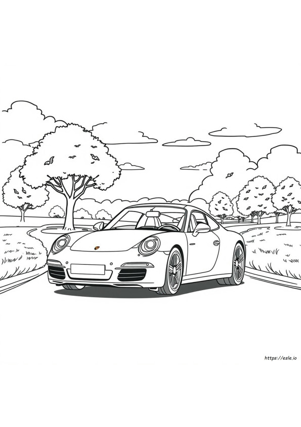 Mașină Porsche 911 De Colorat
