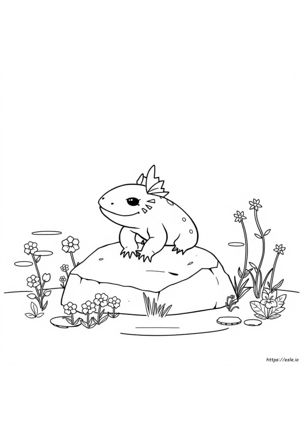 Axolotl Kawaii Da Colorare Gratis