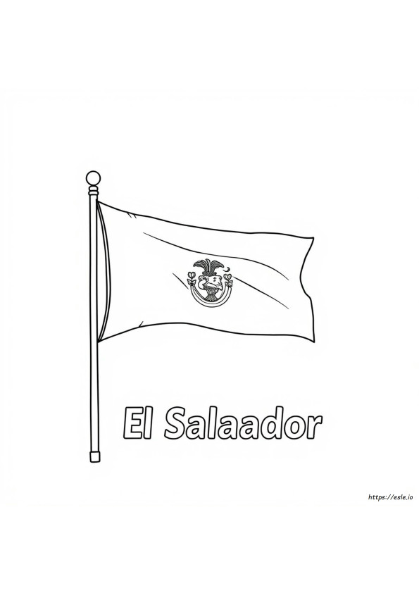 Flagge Von El Salvador Malvorlage