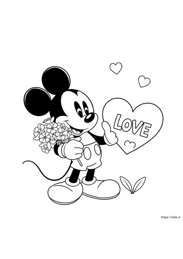 Disegni Di Topolino Di San Valentino Da Colorare