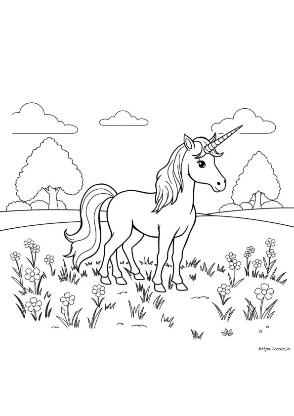 Unicorn Clipart Coloring