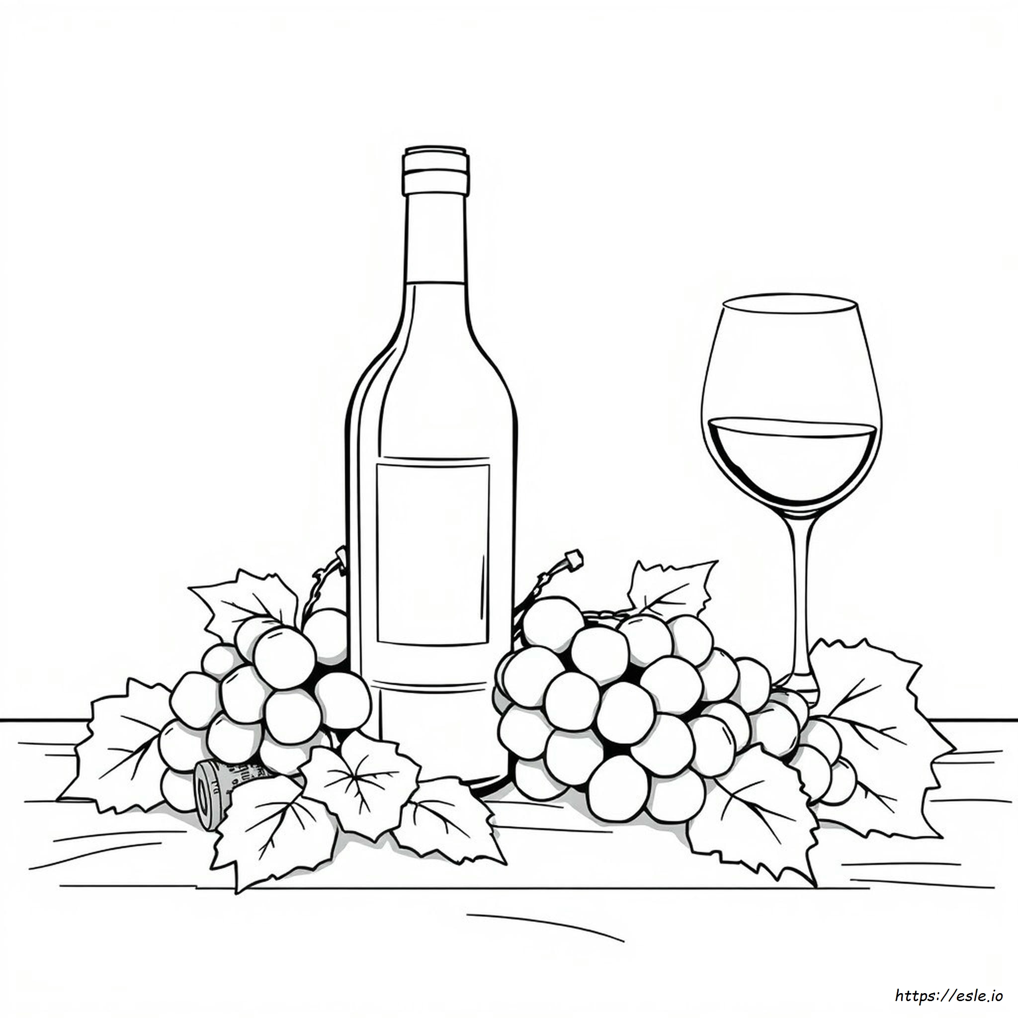 Wine Bottle Coloring Page