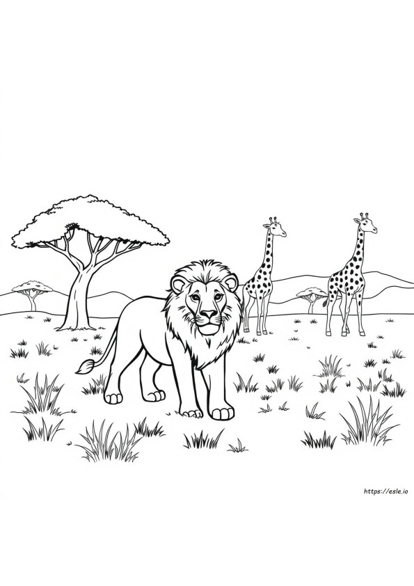 Afrika Halaman Mewarnai