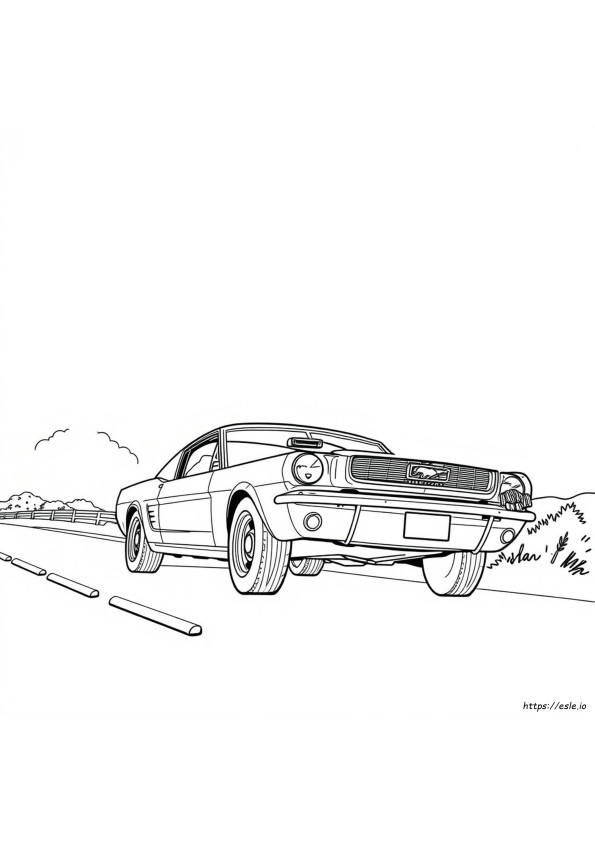 Mustang Colouring In