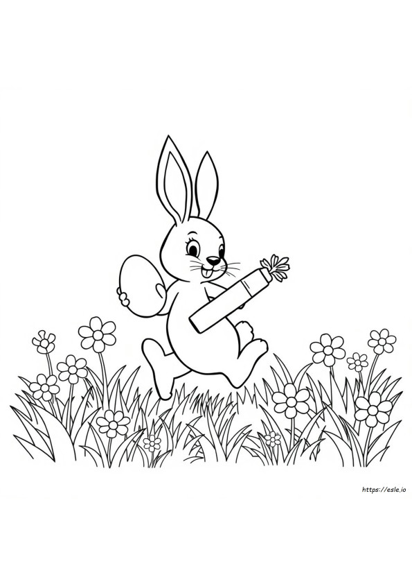 Conejo De Pascua Para Colorear E Imprimir