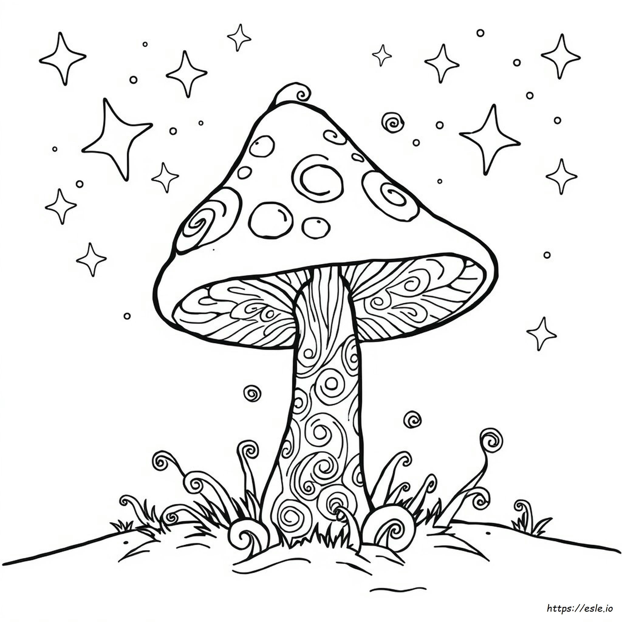 Trippy Mushroom Coloring Pages