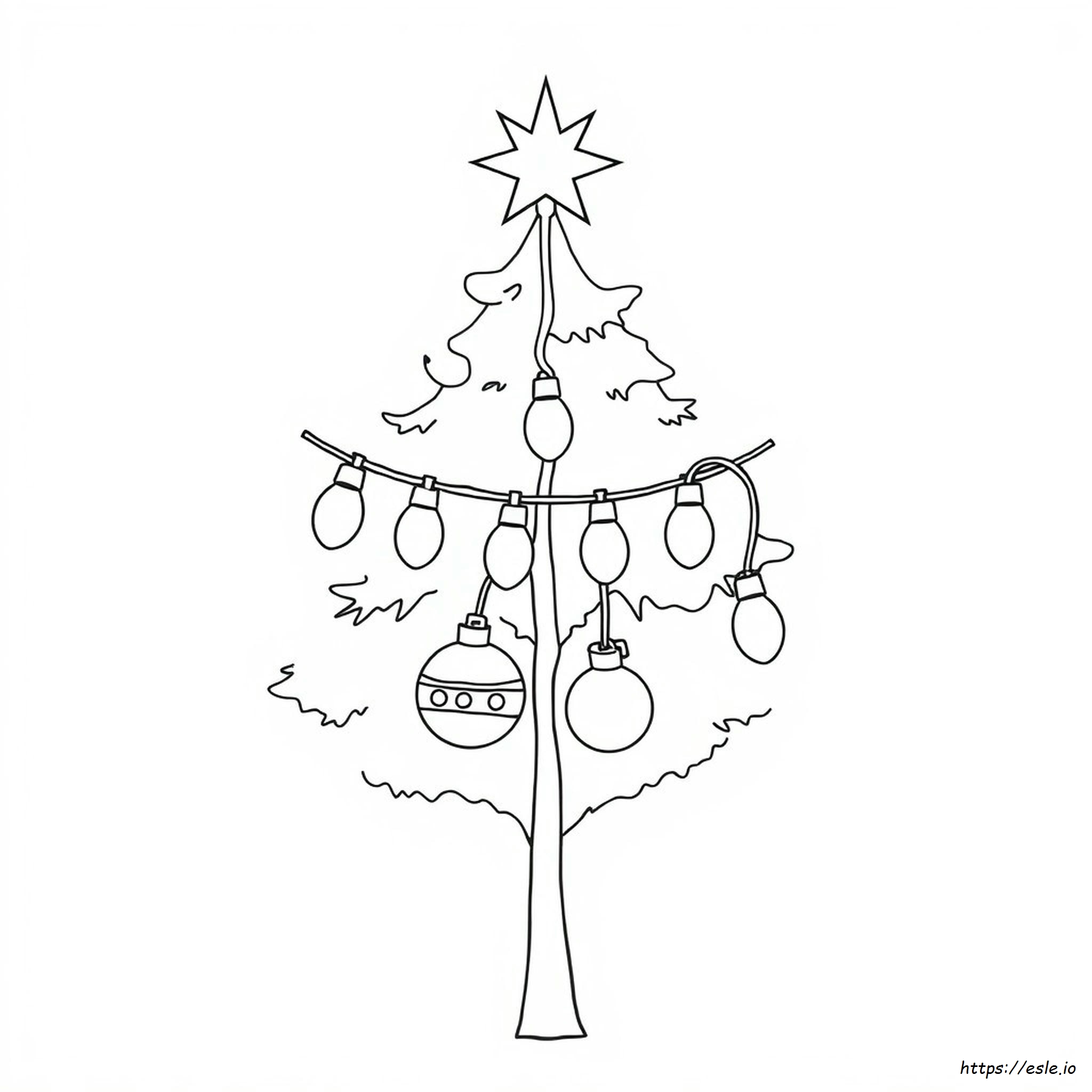 Christmas Light Bulb Coloring Sheet