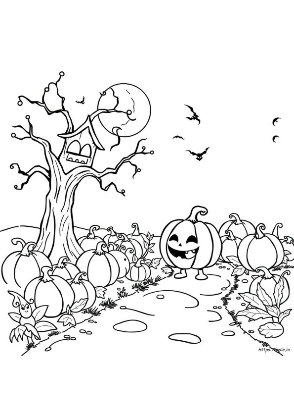 かわいいハロウィンぬりえ