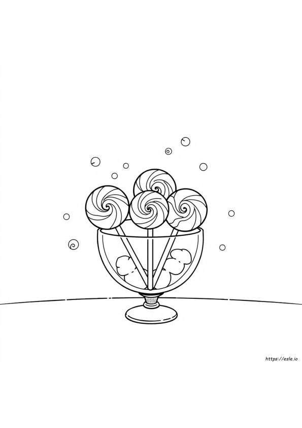 Cute Lollipop Coloring Pages