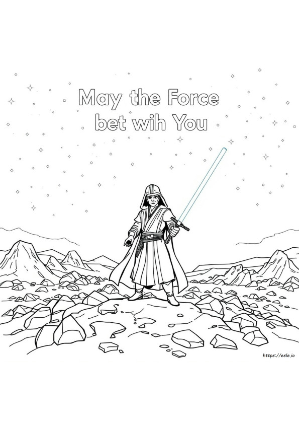 May The Force Be With You Coloring Page