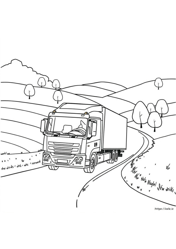Lorry Colouring Page