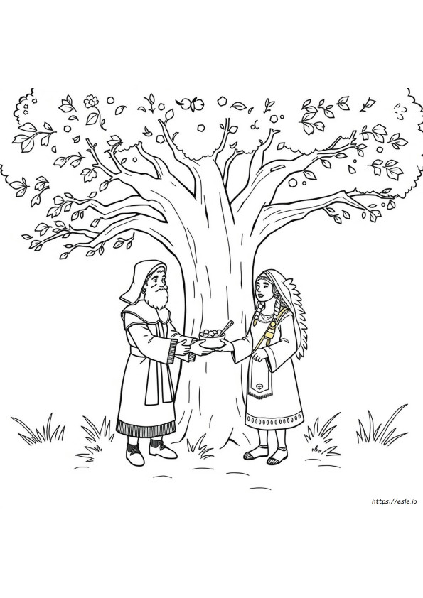 Desene De Colorat Cu Pelerini Și Nativi Americani