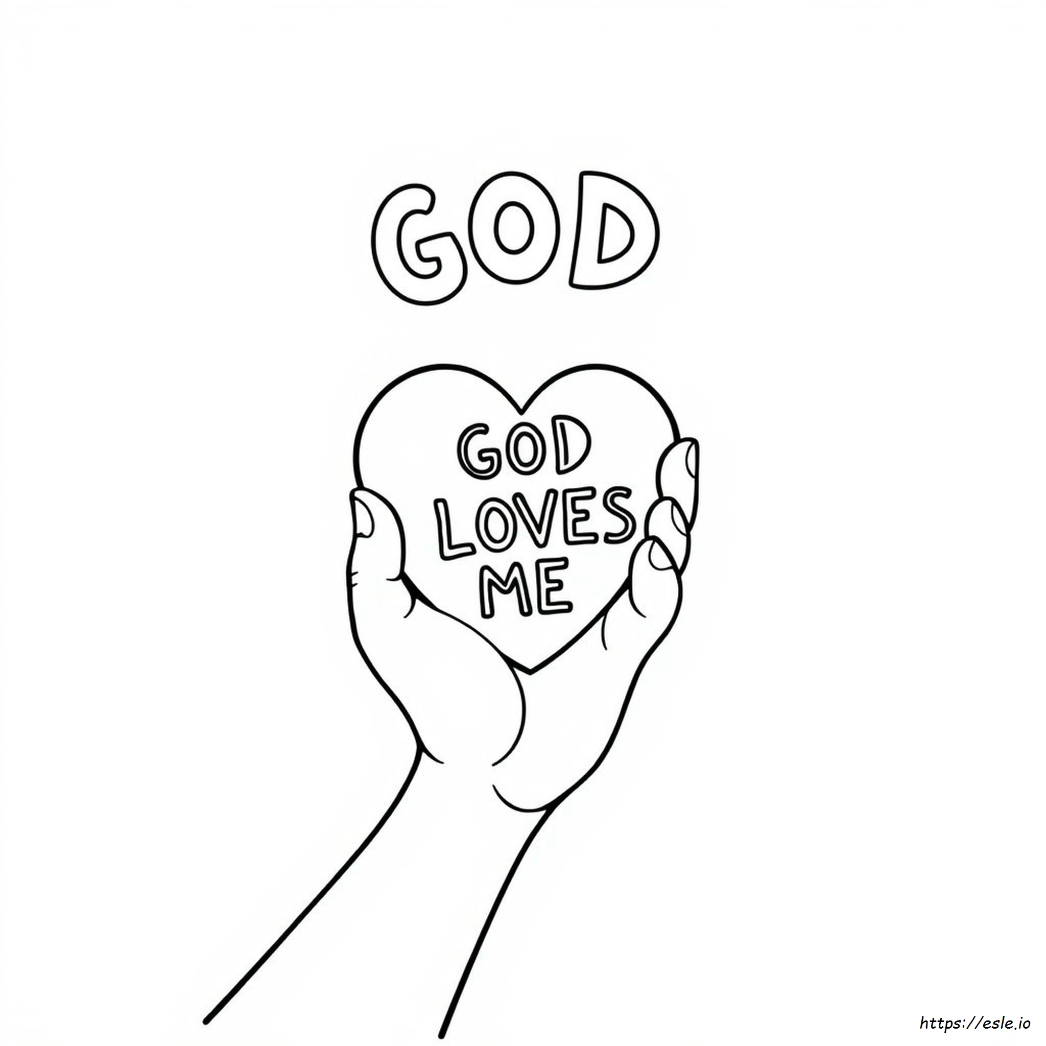 God Loves Me Coloring Sheet