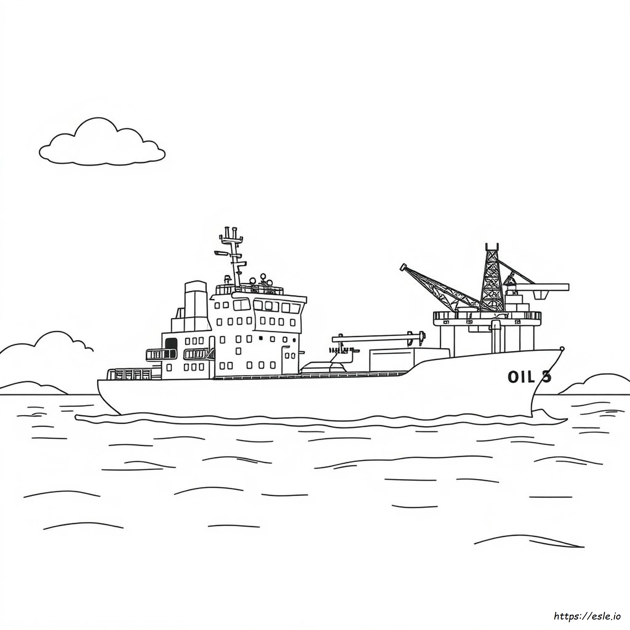 Oil Tanker Coloring Pages