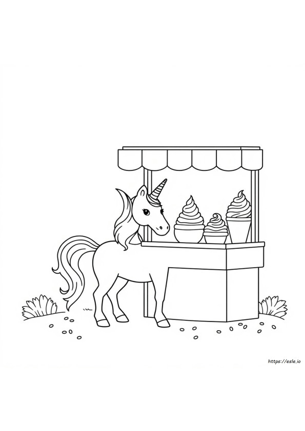 Unicorn Ice Cream Coloring Pages