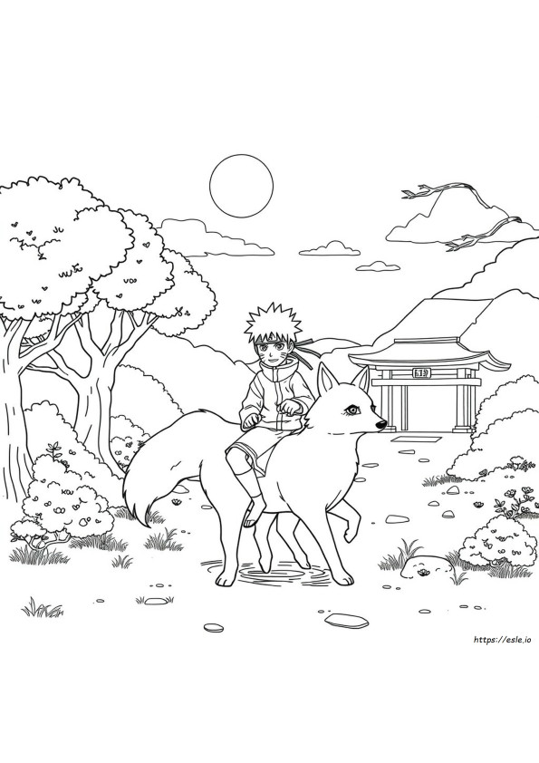 Coloriages Naruto Renard
