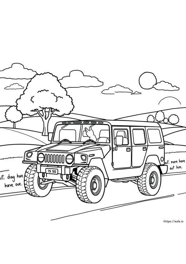 Printable Hummer Coloring Pages
