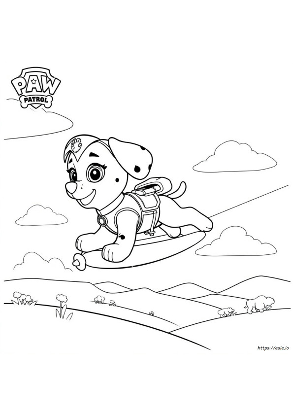 Skye Paw Patrol Boyama Sayfası Ücretsiz