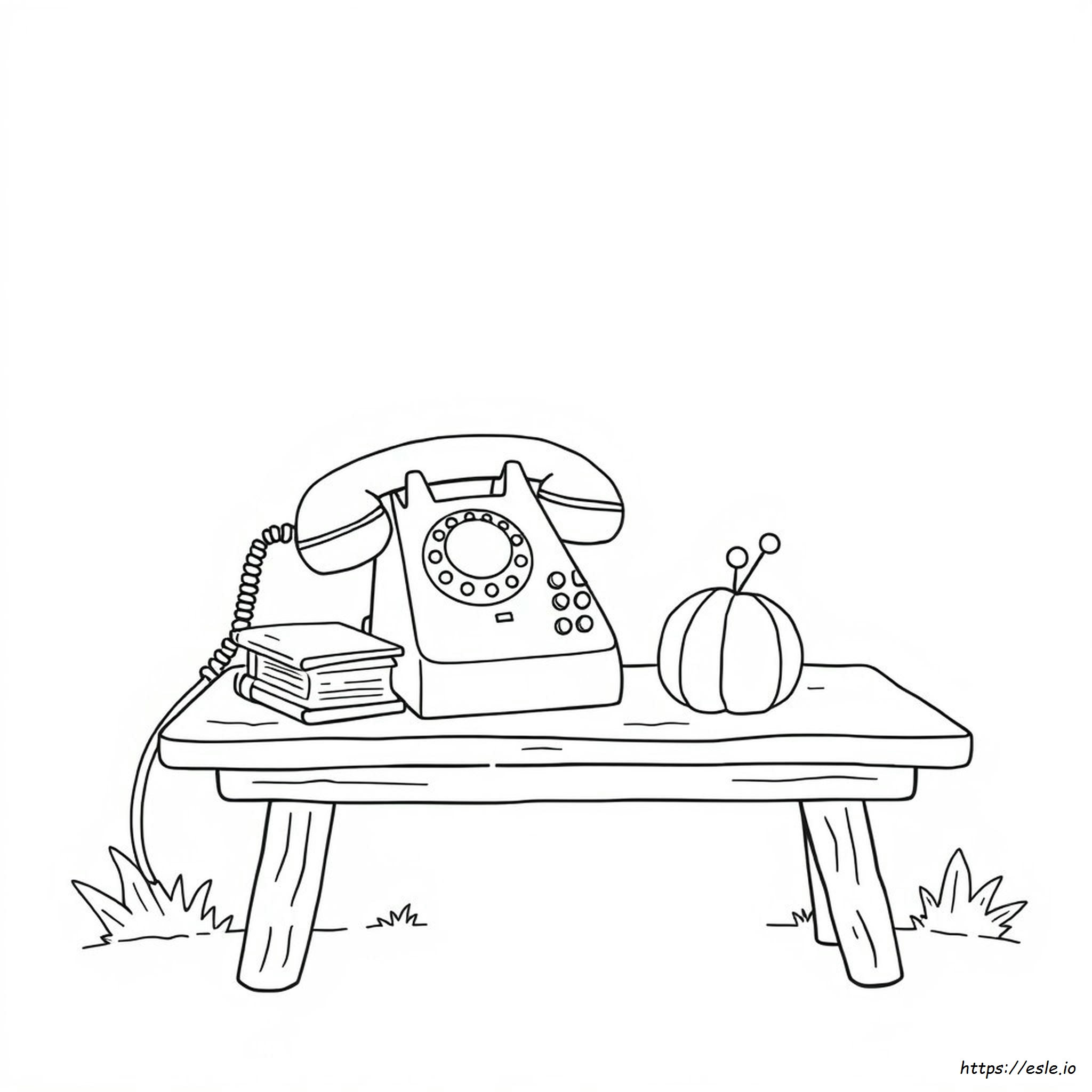 Telephone Coloring Page