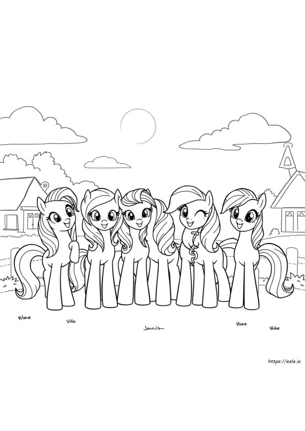 Mlp Para Colorir Mane 6
