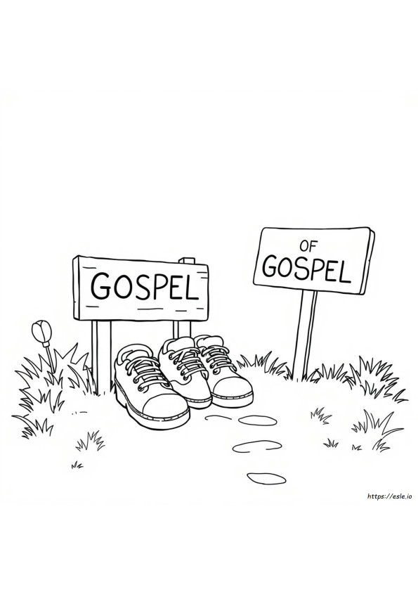 Shoes Of Gospel Of Peace Coloring Page