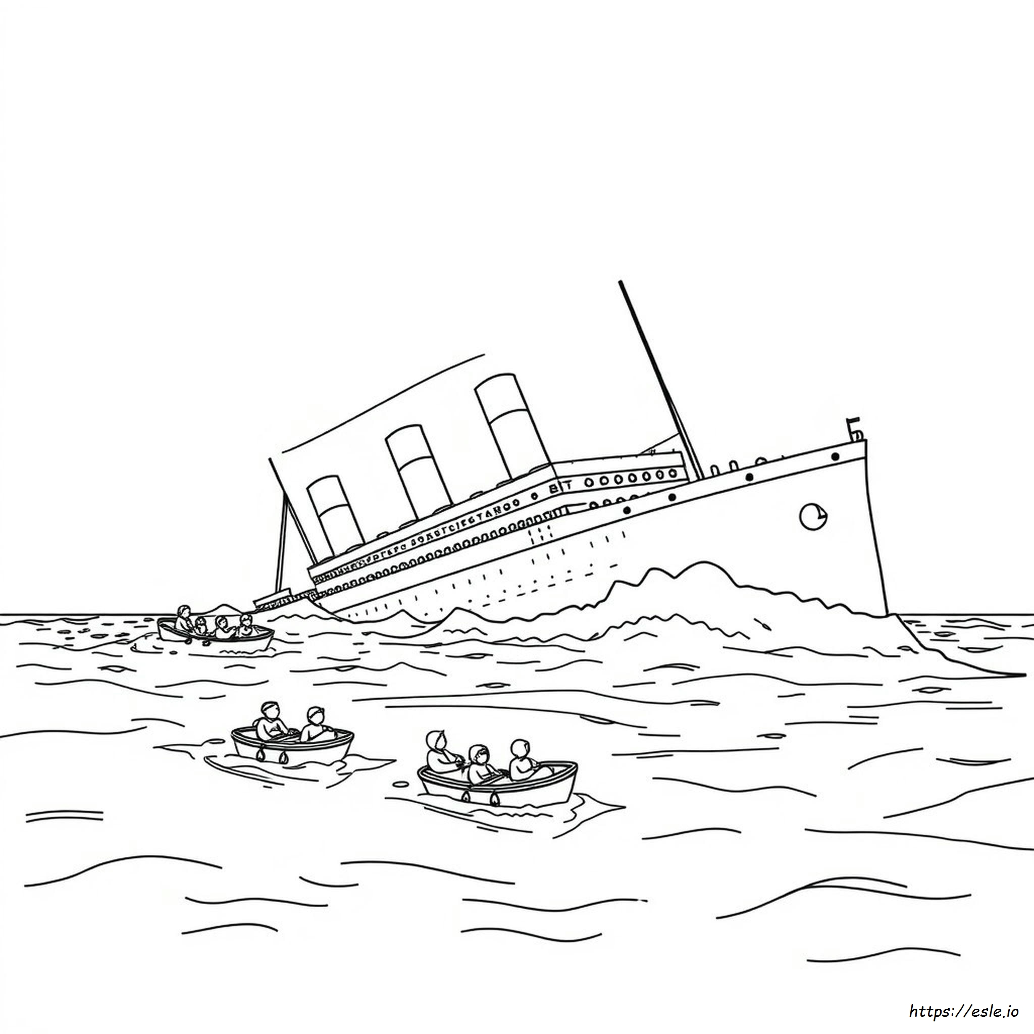 Titanic Realista Para Colorir
