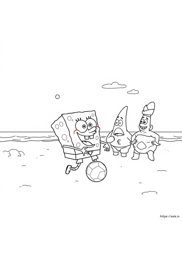 Spongebob Football Coloring Pages