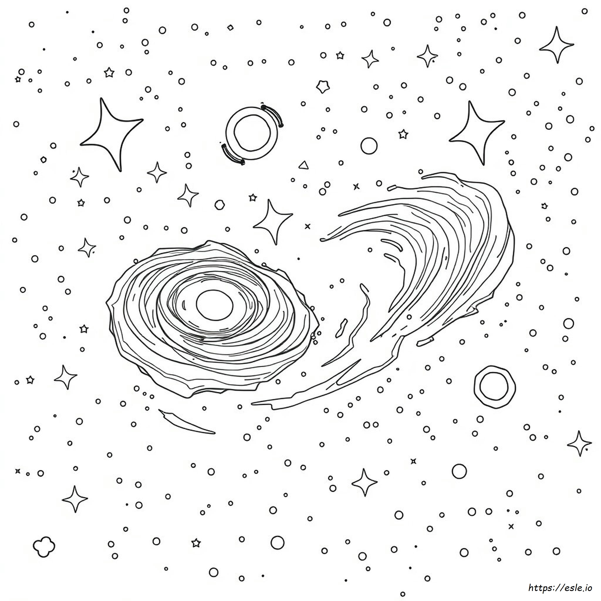 Galaxy Space Coloring Pages For Adults